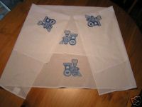 Blue Heart Train Muslin Wrap