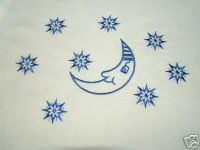 Blue Stars and Moon Muslin Wrap