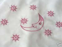 Deep Pink Stars and Moon Muslin Wrap
