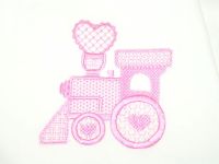 Pink Heart Train Muslin Wrap